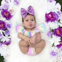 2019 Baby Girl summer clothing set Rainbow Top Ruffle Pants Brief Outfit Sunsuit for Kid clothes toddler Children newborn