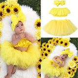 2019 Summer Kids Baby Girl Clothes Sets 3Pcs Cute Ruffle Strapless Crop Tops+Tulle Skirt Ball Gown+Headband Girl Outfits 0-24M