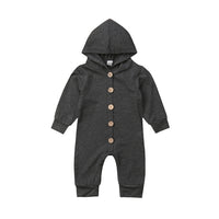 Cute Bear Newborn Infant Baby Boy Girl Kid Ear Hooded Romper Zipper Cartoon Patchwork Jumpsuit Clothes Outfit For 0-24M