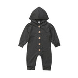 Cute Bear Newborn Infant Baby Boy Girl Kid Ear Hooded Romper Zipper Cartoon Patchwork Jumpsuit Clothes Outfit For 0-24M