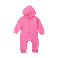 Cute Bear Newborn Infant Baby Boy Girl Kid Ear Hooded Romper Zipper Cartoon Patchwork Jumpsuit Clothes Outfit For 0-24M