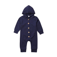 Cute Bear Newborn Infant Baby Boy Girl Kid Ear Hooded Romper Zipper Cartoon Patchwork Jumpsuit Clothes Outfit For 0-24M