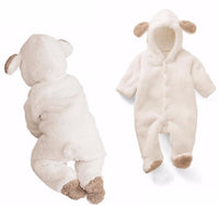 Newborn baby romper Coral Fleece Winter newborn clothes Longsleeve Warm baby girl clothes Animal Overall baby rompers jumpsuit
