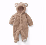Newborn baby romper Coral Fleece Winter newborn clothes Longsleeve Warm baby girl clothes Animal Overall baby rompers jumpsuit