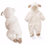 Newborn baby romper Coral Fleece Winter newborn clothes Longsleeve Warm baby girl clothes Animal Overall baby rompers jumpsuit