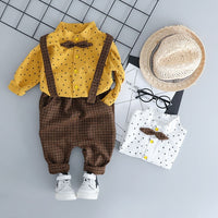 Toddler Children Clothes Suits Baby Clothing Boy Sets Shirt+Pants 2pcs 2019 Autumn Gentleman Style Kids clothes Infant Costume